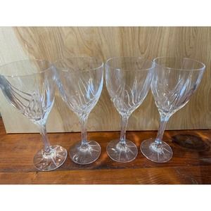 Lenox Debut Crystal All Purpose Goblet Wine Glasses ~ Set of 4 ~ Exc Cdn